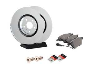 ES#2836924 - 8J0615301GKT1 - Front Brake Service Kit - Featuring Meyle rotors and Textar composite pads - Assembled By ECS - Audi