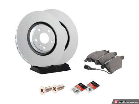 ES#2836924 - 8J0615301GKT1 - Front Brake Service Kit - Featuring Meyle rotors and Textar composite pads - Assembled By ECS - Audi