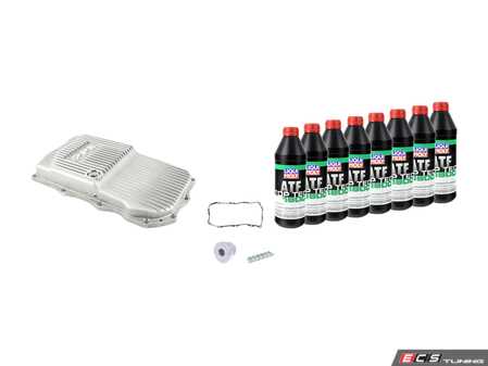 ES#4365315 - 24118612901P1KT - Automatic Transmission Service Kit w/ PPE Aluminum Pan - Raw Finish - Includes PPE's Heavy Duty ZF 8HP Transmission oil pan and all the necessary components for a complete transmission service, featuring Liqui Moly fluid! - Assembled By ECS - BMW