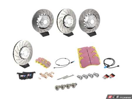 ES#4750213 - f97x3mbsfrKT - Aftermarket Brake Service Kit - Front And Rear - Featuring Genuine BMW rotors and EBC pads! - Assembled By ECS - BMW
