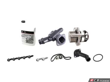 ES#5388397 - 050121113CWTKT2 - Water Pump / Thermostat Kit - Includes everything you need to replace your water pump and thermostat. - Assembled By ECS - Volkswagen