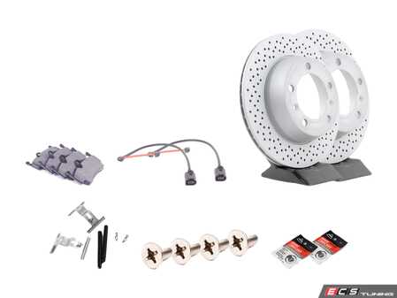 ES#4656967 - 98735240101KT5 - Rear Brake Service Kit - Featuring Zimmerman rotors, and Textar pads - Assembled By ECS - Porsche