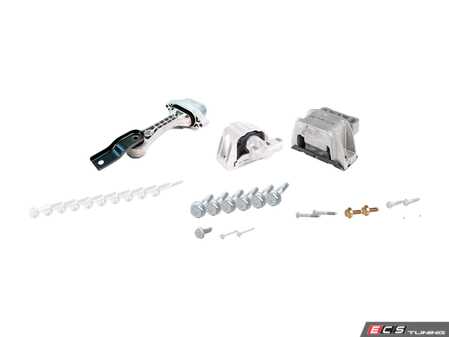 ES#2765579 - 1J0199555CFKT - OE Drivetrain Mount Kit - Includes engine mount, transmission mount, dogbone mount and all hardware - Assembled By ECS - Volkswagen