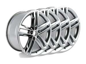 ES#2960422 - 8K0601025CQkt - 18" Split 6-Spoke Wheels - Set Of Four - 18"x8" ET47 5x112 Silver - Genuine Volkswagen Audi - Audi