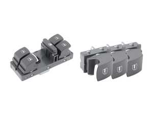 ES#2952417 - 1K4959857BREKT -  Window Switch Kit - Chrome - Set of window switches for all four doors - Assembled By ECS - Volkswagen