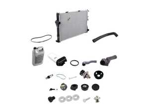 ES#2739244 - 11517527910KT9 - ECS Cooling Maintenance Kit - Level 3 - The ultimate cooling refresh kit - with water pump Pulley, accessory belt service and radiator - Genuine BMW - BMW