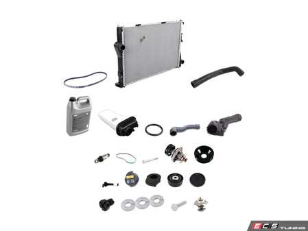 ES#2739244 - 11517527910KT9 - ECS Cooling Maintenance Kit - Level 3 - The ultimate cooling refresh kit - with water pump Pulley, accessory belt service and radiator - Genuine BMW - BMW
