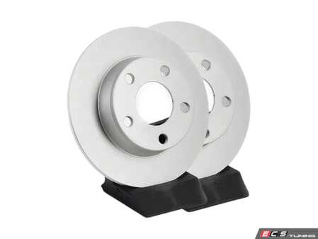ES#4668377 - 4B0615601B-P - Rear V5 Plain Brake Rotors - Set (255x10) 1.50" Offset - Precision manufactured and featuring a GeoSpec corrosion-resistant coating - ECS - Audi