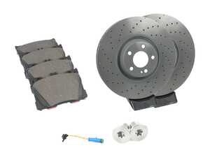 ES#4815487 - 0004212312KT4 - Front Brake Service Kit (360x36) - Featuring ECS V5 drilled brake rotors & Brembo brake pads. - Assembled By ECS - Mercedes Benz
