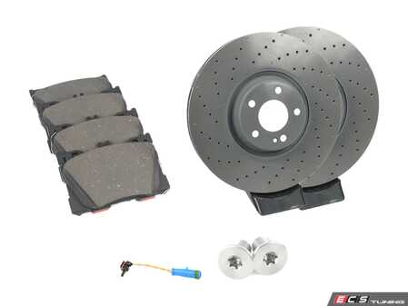 ES#4815487 - 0004212312KT4 - Front Brake Service Kit (360x36) - Featuring ECS V5 drilled brake rotors & Brembo brake pads. - Assembled By ECS - Mercedes Benz