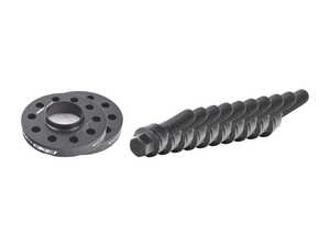 ES#4819068 - 002411ECS03-25KT - Wheel Spacer & Bolt Kit - 20mm With Black Ball Seat Bolts - Complete kit for two wheels, comes with everything you need to install spacers on your aftermarket wheels - ECS - Audi
