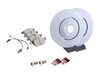 ES#5425443 - 4H0615301AN2KT - Front Brake Service Kit - Featuring SHW Performance rotors and Akebono pads with wear sensors - Assembled By ECS - Audi