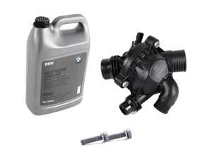 ES#2960231 - N524TSTKT3 - Thermostat Replacement Kit - Includes mounting hardware and coolant - Genuine BMW - BMW