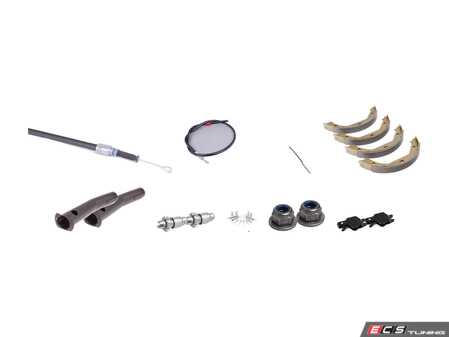 ES#4430004 - 34411165021PKT - Parking Brake Upgrade Kit - Everything you need to service and upgrade parking brake system - easier engagement for both parking and drifting - Assembled By ECS - BMW