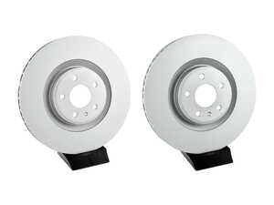 ES#4141617 - 95B615301TKT1 - Front Brake Rotors - Pair (350x34) - Restore the stopping power in your vehicle. - Zimmermann - Porsche