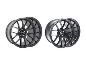ES#4491592 - EC7191025SMBKKT2 - 19" APEX EC-7 staggered Wheel Set - Satin Black  - Shed weight and add style with APEX wheels! 19x9.5" ET22/19x10" ET25 - APEX Wheels - BMW