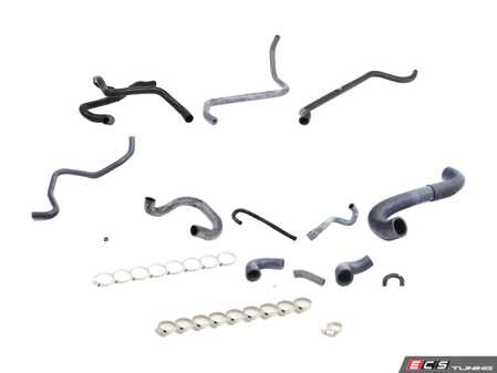 ES#4743315 - 13541719967KKT - Ultimate Hose Kit - Without Coolant - Includes all coolant & heater hoses with new hose clamps - Assembled By ECS - BMW