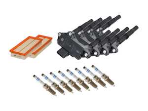 ES#4766206 - 1779060206KT5 - Ignition Service Kit With Spark Plugs & Air Filters - Set of 8 Bosch spark plugs, 4 ignition coils and Hengst air filters for Mercedes M176, M177, and M178 engine applications. - Assembled By ECS - Mercedes Benz