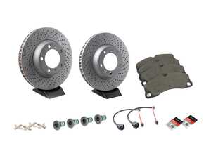 ES#4658278 - 99635140904KT9 - Front Brake Service Kit - Featuring Zimmerman rotors, and Textar pads - Assembled By ECS - Porsche