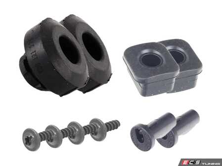 ES#3706611 - 8d0121200kt1KT - Radiator Installation Kit - Don't reuse old worn radiator mounts or hardware - Assembled By ECS - Audi