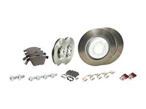 ES#3691658 - 8e0615301tkt2KT3 - Front & Rear Brake Service Kit - Featuring genuine OEM rotors and brake pads - Includes set screws and silicone brake lubricant - Genuine Volkswagen Audi - Audi