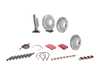 ES#2598614 - 99635140904PEKT1 - Performance Front & Rear Brake Service Kit - Featuring Sebro slotted rotors and EBC RedStuff brake pads - Assembled By ECS - Porsche