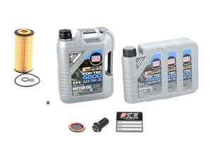 ES#4642891 - 6131800009KT - Liqui Moly Top Tec 4600 Diesel Oil Service Kit (5w-30) - With ECS Magnetic Drain Plug - Includes Hengst filter and Liqui Moly Top Tec 4600 229.52 Spec oil - Assembled By ECS - Mercedes Benz