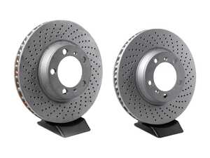 ES#4643252 - 99635141004KT - Coated Front Brake Rotors - Pair 12.9 In (330 MM) - Front Axel Directional Fitment - Right & Left - Zimmermann - Porsche