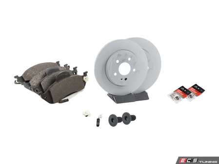 ES#2762546 - 1634201220KT1 - Front Brake Service Kit - Featuring ATE Rotors And Pads - Assembled By ECS - Mercedes Benz