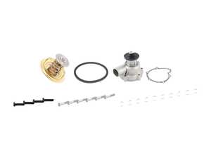 ES#4818372 - 11531251041KT - Water Pump & Thermostat Replacement Kit - Includes OE Hepu water pump, Genuine BMW thermostat, and all associated installation hardware! - Assembled By ECS - BMW