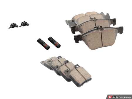 ES#2772150 - 0044209220KT4 - Front & Rear Brake Pad Kit - Featuring Akebono Euro Pads - Assembled By ECS - Mercedes Benz