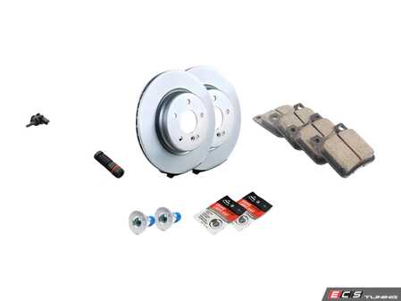 ES#2771977 - 0044209320KT2 - Rear Brake Service Kit - Featuring Meyle rotors and Akebono-Euro pads - Assembled By ECS - Mercedes Benz