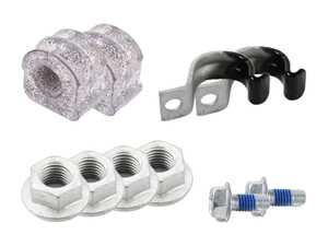 ES#3660502 - 1j0411314acktKT1 - Front Sway Bar Installation Kit - Includes brackets, bushings, & all necessary hardware to properly install a new sway bar. - Genuine Volkswagen Audi - Audi