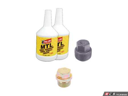 ES#4820549 - E34M5MTSKT1 - Manual Transmission Service Kit - Includes the fluid and plugs needed to replace your manual transmission's fluid - Featuring Redline MTL Fluid and drain/fill plugs - Assembled By ECS - BMW
