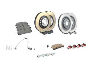 ES#4830122 - 4M0698451BFKT - Front And Rear Brake Service Kit  - Featuring genuine OEM rotors and brake pads - Includes stainless set screws and silicone brake lubricant - Genuine Volkswagen Audi - Audi