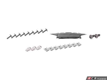 ES#3658430 - 8k0863821afKT - Front Belly Pan & Installation Kit - Reduces noise and protects your undercarriage - includes installation hardware - Genuine Volkswagen Audi - Audi