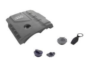 ES#3690267 - 06c103485nkt2KT1 - Engine Bay Refresh Kit  - Restore your vehicles engine bay with a new engine cover, oil and coolant cap! - Assembled By ECS - Audi