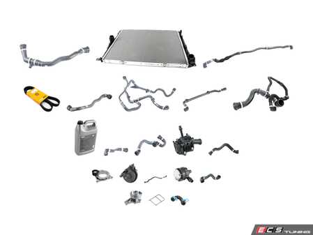 ES#4845847 - F30340CSRL3CKT - Cooling System Refresh Kit - Level 3 - Everything you need to totally service your cooling system, including a radiator and belt service. - Assembled By ECS - BMW