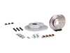 ES#4643573 - 1244212412KT5 - Front & Rear Brake Service Kit - Featuring Zimmerman rotors, and Akebono Euro Ceramic pads - Assembled By ECS - Mercedes Benz