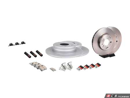 ES#4643573 - 1244212412KT5 - Front & Rear Brake Service Kit - Featuring Zimmerman rotors, and Akebono Euro Ceramic pads - Assembled By ECS - Mercedes Benz