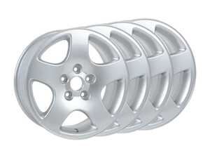 ES#2960617 - 8d0601025cz17KT - 16" 5-Spoke Wheels - Set Of Four - 16"x7" ET45 5x112 Avus Silver - Genuine Volkswagen Audi - Audi