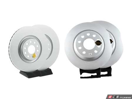 ES#5426258 - EBR1497EVC31KT - Evolution Coated Front Brake Rotor Kit - (340x30 / 300x12) - Evolution Coated rotors are manufactured with our Tru-Cast&trade; technology, resulting in a precision cast and precision machined product. - Power Stop - Audi Volkswagen