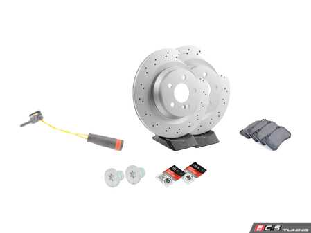 ES#3619823 - 003420622041KT1 - Rear Brake Service Kit  - Featuring Meyle rotors and Pagid pads - Assembled By ECS - Mercedes Benz