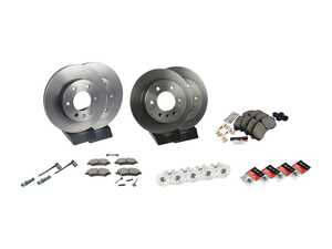 ES#4643366 - 9104210000070KT1 - Front & Rear Brake Service Kit - Features ECS V5 rotors and Brembo Ceramic pads - Assembled By ECS - Mercedes Benz