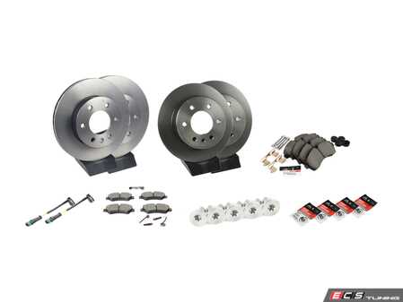 ES#4643366 - 9104210000070KT1 - Front & Rear Brake Service Kit - Features ECS V5 rotors and Brembo Ceramic pads - Assembled By ECS - Mercedes Benz