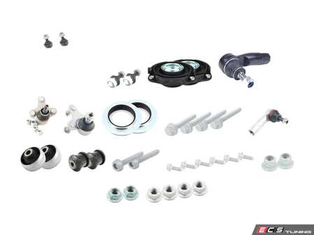ES#2992224 - 1K01991S9KT - Front Suspension Refresh Kit - Stage 2 - Includes tie rods, strut mounts, strut bearings, ball joints, sway bar links, and related hardware - Assembled By ECS - Volkswagen
