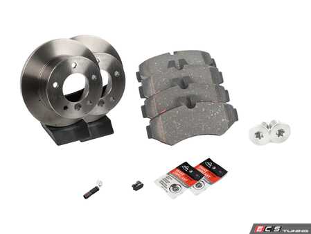 ES#4643690 - 9024230612KT3 - Rear Brake Service Kit - Featuring Brembo rotors, and Brembo Ceramic pads - Assembled By ECS - Mercedes Benz