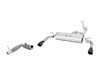 ES#2918048 - SSXAU3811KT - Turboback Exhaust System - Non-Resonated - 3" Large bore downpipe with Hi-Flow Sports cat and 3" stainless steel cat-back with dual 100mm black Cerakote tips - Milltek Sport - Audi