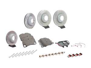 ES#2598574 - 99735140101OEKT - Front & Rear Brake Service Kit - Featuring genuine Porsche front rotors, Sebro rear rotors, and Textar brake pads - Assembled By ECS - Porsche