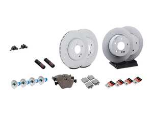 ES#2771567 - 210421251264KT17 - Front & Rear Brake Service Kit - Featuring Genuine Mercedes-Benz Rotors And Pads - Genuine Mercedes Benz - Mercedes Benz